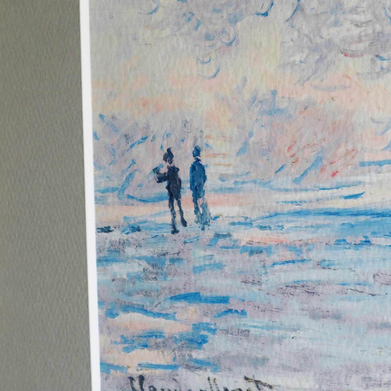 クロード・モネ 「ジヴェルニーの霜 1885年」アートポスター（フレーム