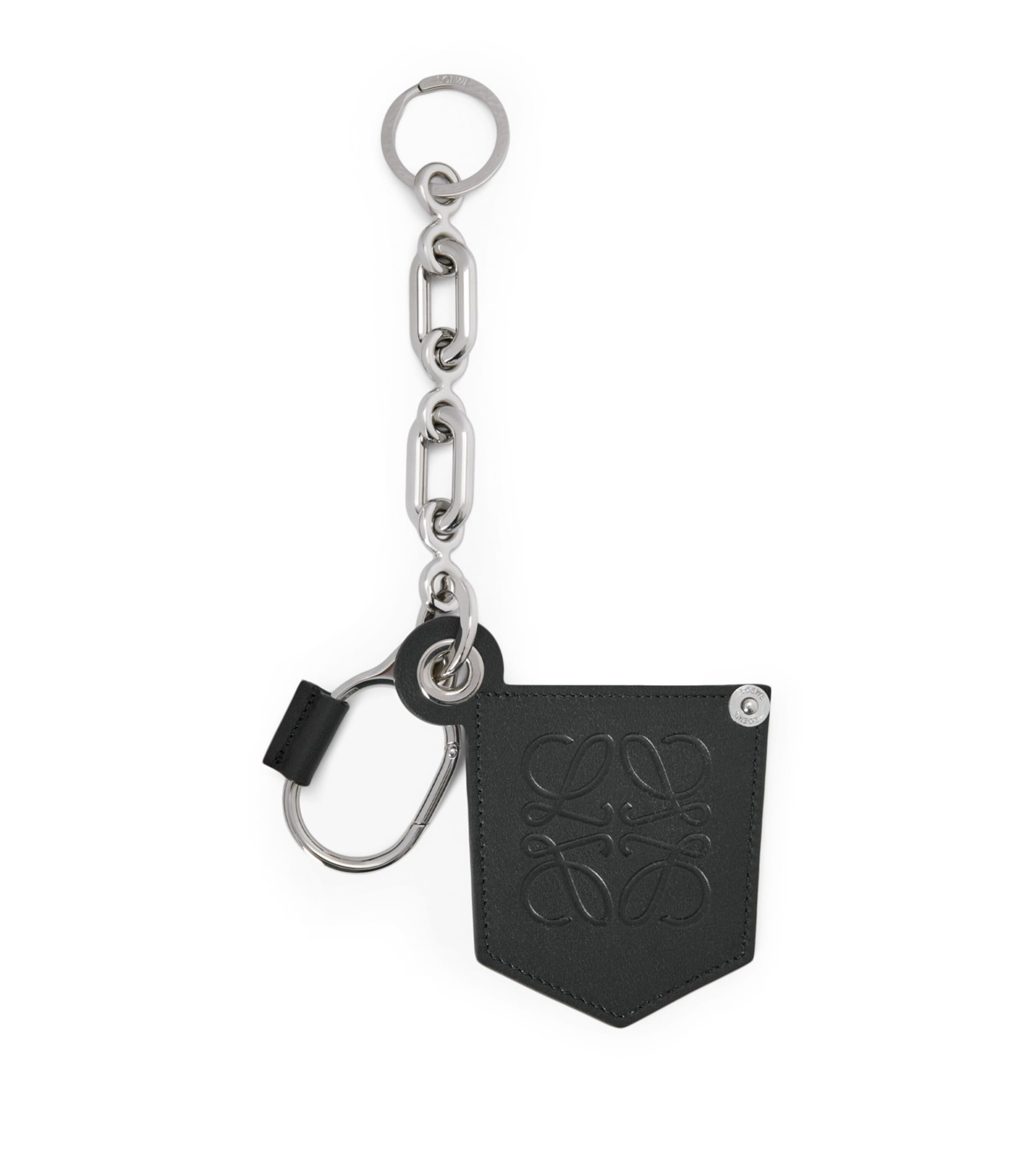 LOEWE Black Leather Logo Biker Charm | Harrods US