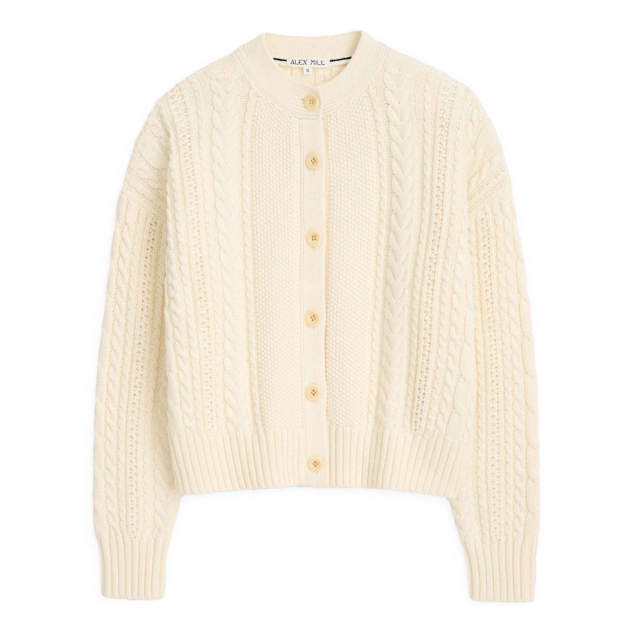 Alex Mill Women's Cable Knit Nico Chunky Cardigan - Ivory | All