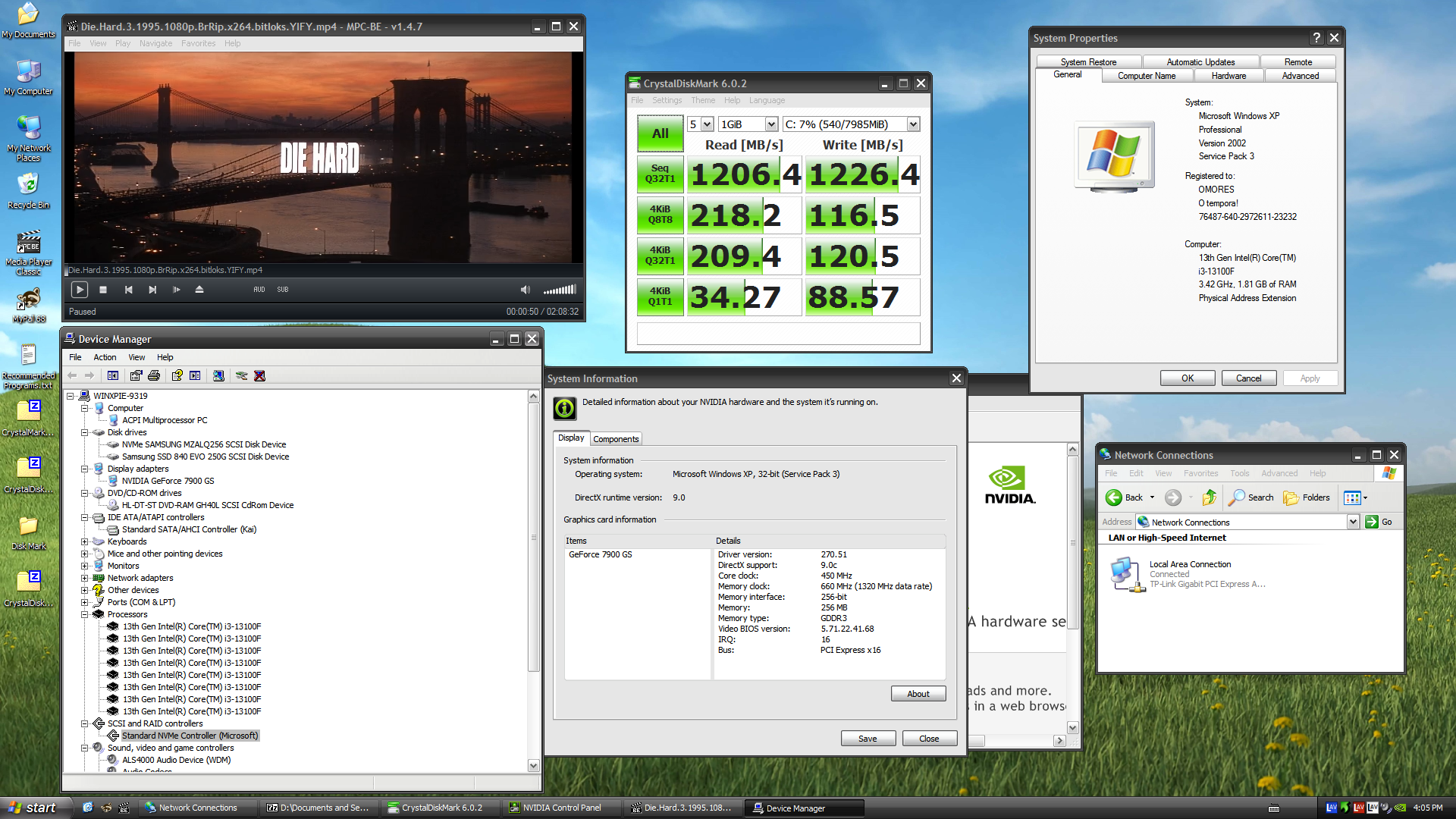 ダイ・ハード：Windows XP版。Windows 7用に作られたパッチ済みの