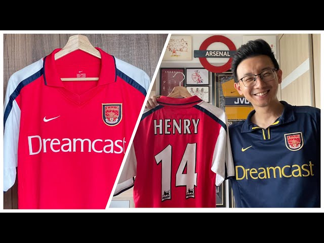 Arsenal 2000-2002 Home Dreamcast Kit Worn by Henry in Double
