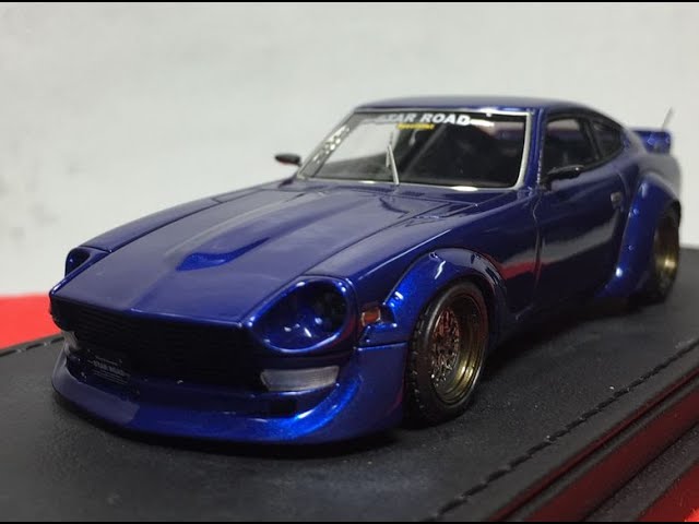 ignition model 1/43 Nissan Fairlady Z (S30) STAR ROAD Blue - YouTube