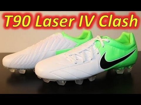 Nike T90 Laser IV Kanga-LIte White/Black/Electric Green (Euro 2012