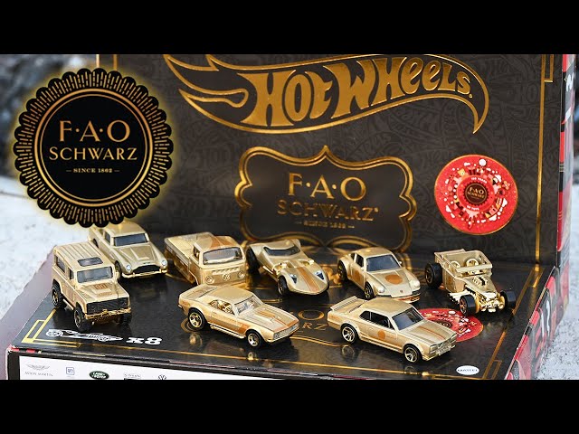 Hot Wheels FAO Schwarz 2022 ALL GOLD 8 Car Pack - YouTube
