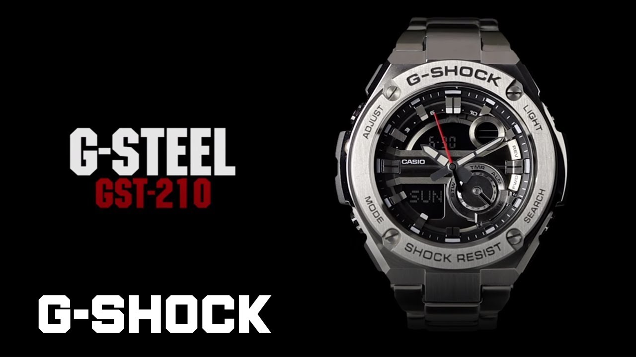 CASIO G-SHOCK G-STEEL GST-210 product video - YouTube