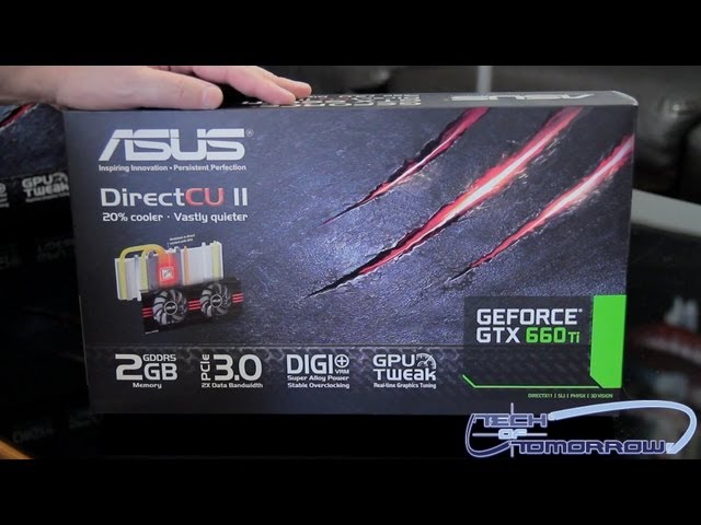 Asus GeForce GTX 660 Ti DirectCU II Unboxing - YouTube