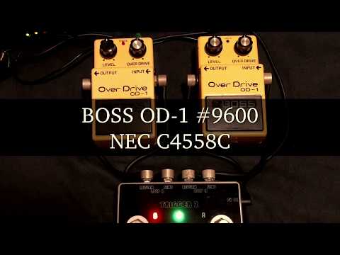 BOSS OD-1」NEC μPC4741C vs NEC C4558C サウンド比較！【魔法の箱研究