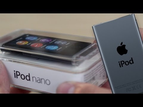 iPod Nano (7th Gen) Black/Slate Unboxing, Size Comparison, & OS