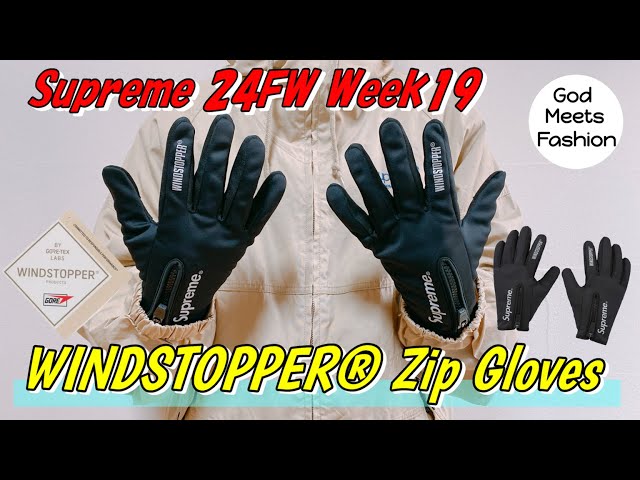 Supreme WINDSTOPPER® Zip Gloves Blackの着用レビュー