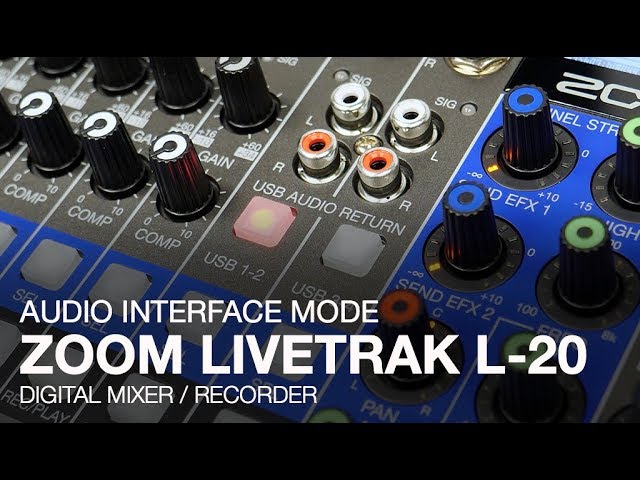 Zoom LiveTrak L-20: Audio Interface Mode - YouTube