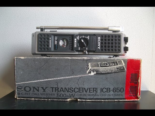 SONY ソニー「トランシーバー・ICB−650 リトルジョン」CB無線機 - YouTube