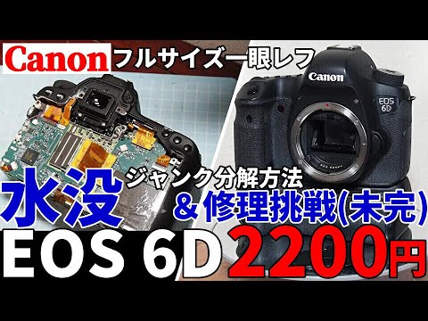 Junk camera repair: Submerged Canon 6D (2,200 yen) - Submerged