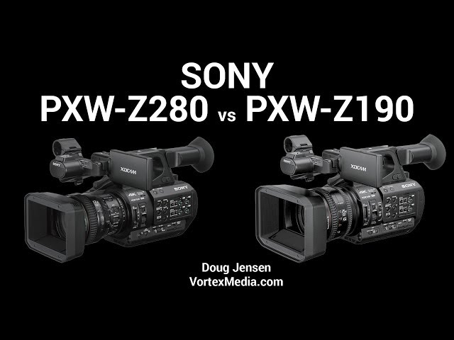 Split-screen comparison of Sony PXW-Z280 and PXW-Z190 - YouTube