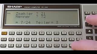 Sharp PC-1350 Basic - YouTube