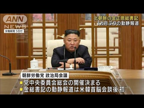 金正恩総書記 1カ月ぶり動静報道 北朝鮮メディア(2021年6月5日) - YouTube