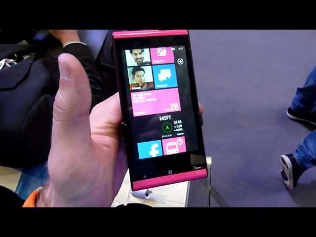 Toshiba IS12T Windows Phone Hands On - YouTube