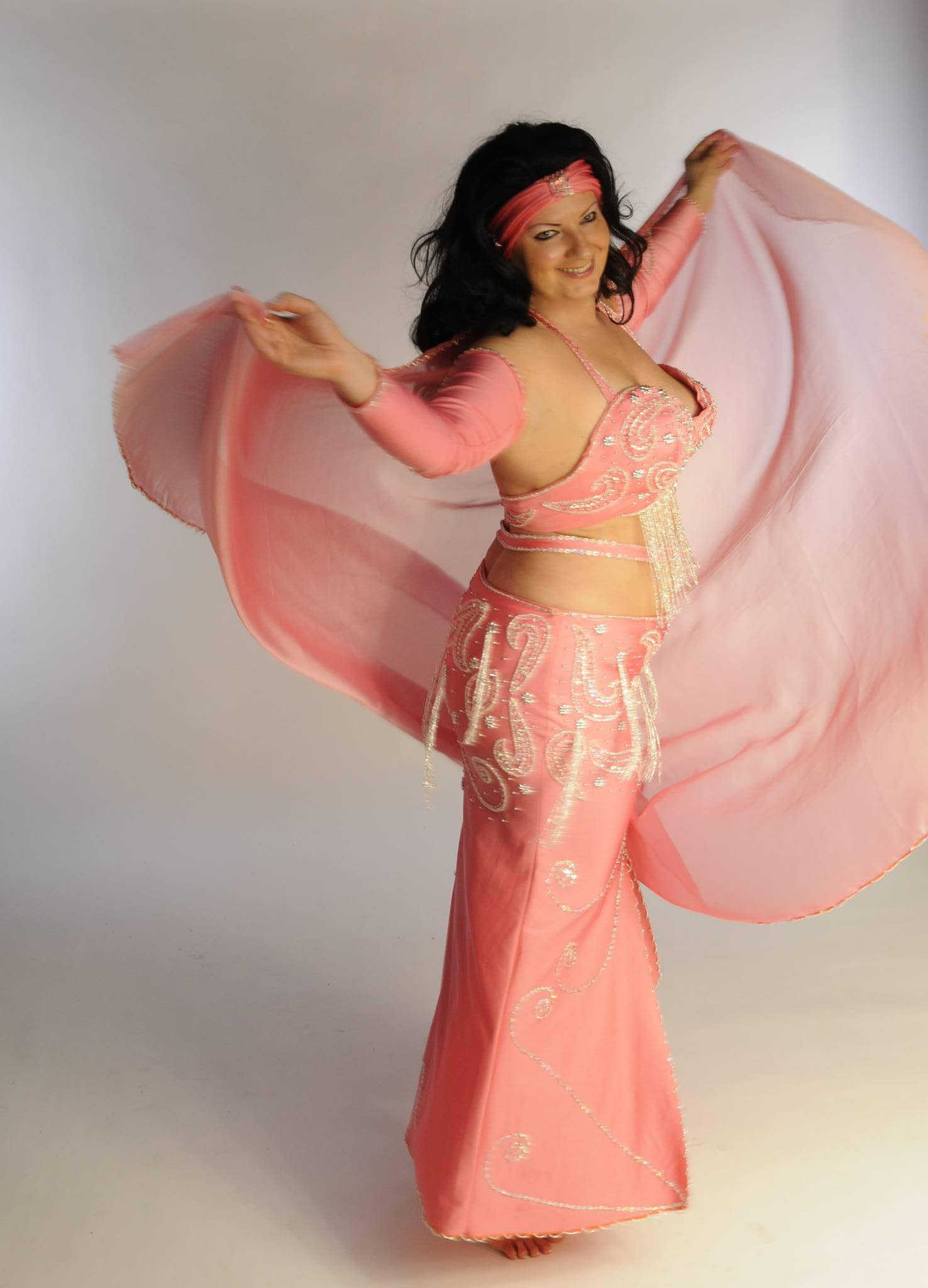 Custom Belly Dance Costume: Handmade Embroidered Oriental Dress