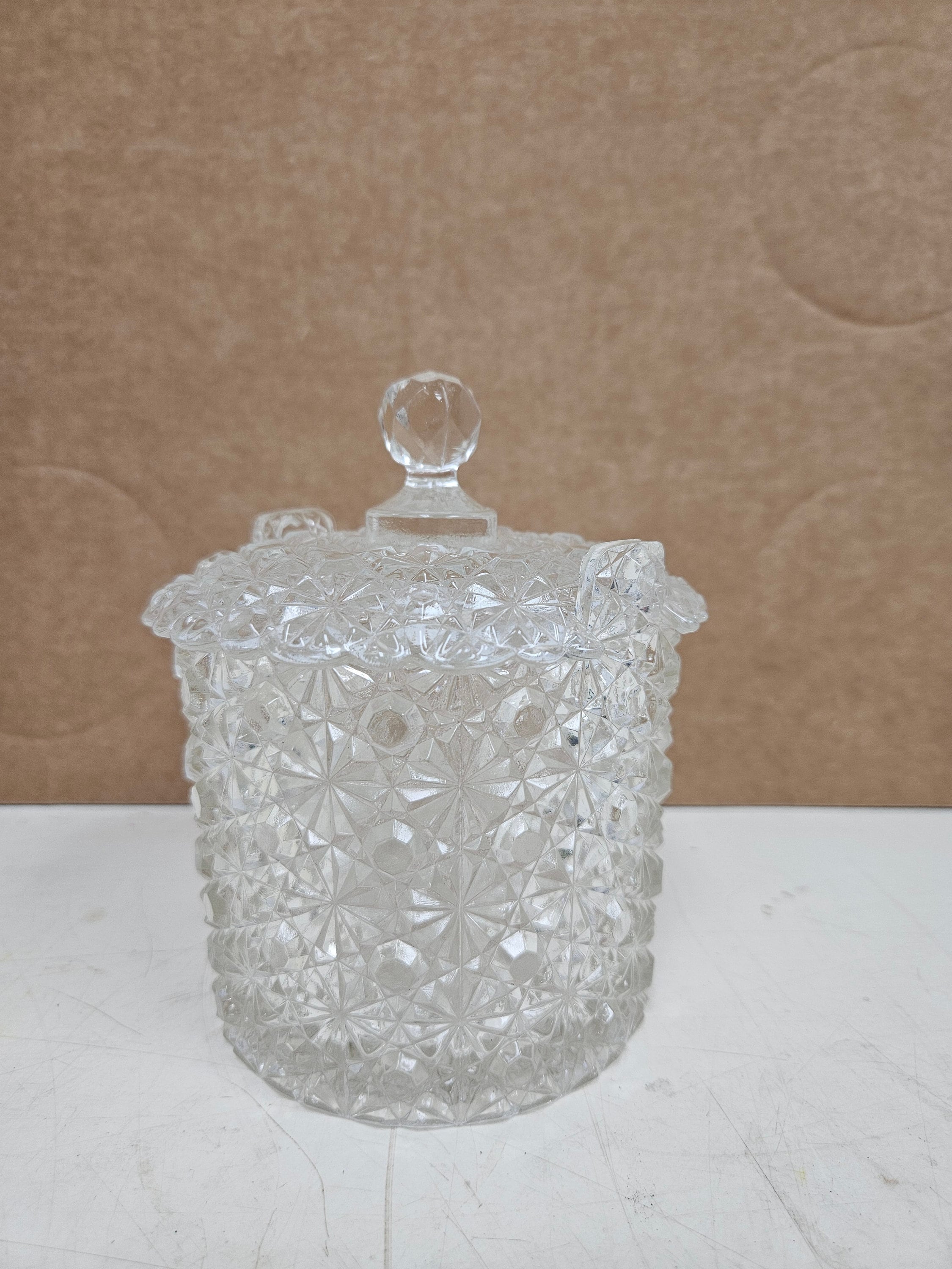 Vintage 1980s Fenton Daisy and Button Candy Jar/ice Bucket With