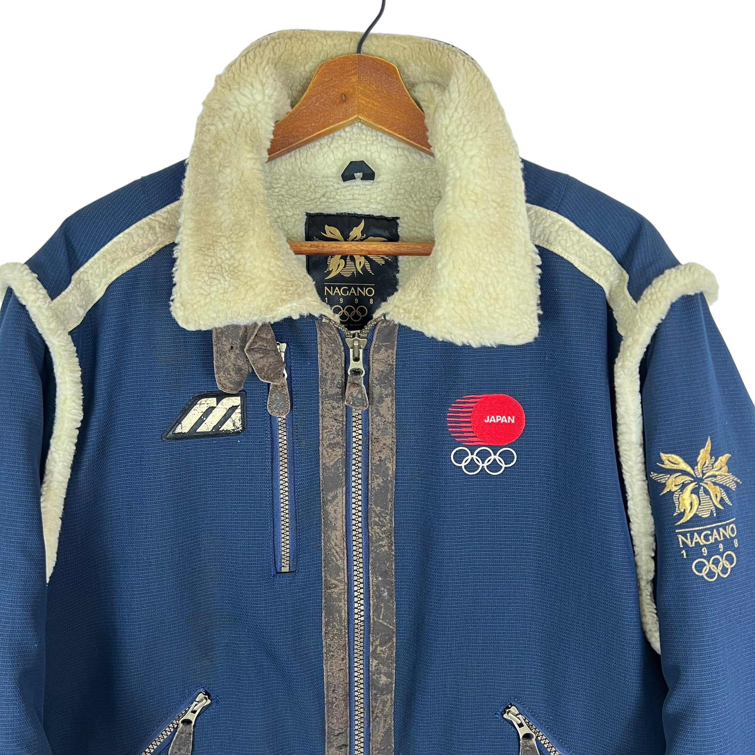 Vtg 90s Mizuno Olympic Nagano 1998 Sherpa Jacket Size Medium - Etsy