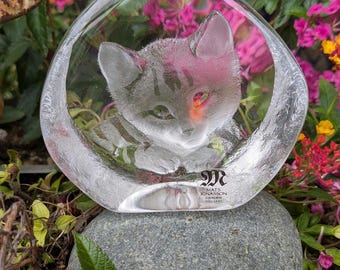 Mats Jonasson Crystal Bird Paperweight Sweden - Etsy