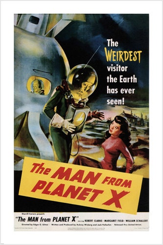 レトロアート装飾 1951 ヴィンテージ SF 映画 惑星Xからの男 映画