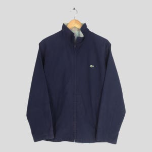 Vintage 90s Lacoste Zipper Harrington Reversible Jacket Large