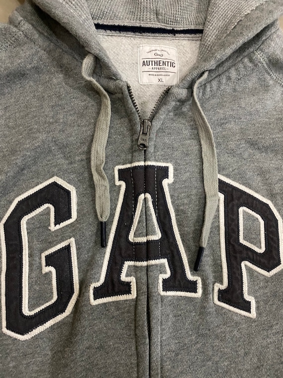 Vintage Gap Ziper Hoodie Big Logo XL Size Gap Sweater - Etsy