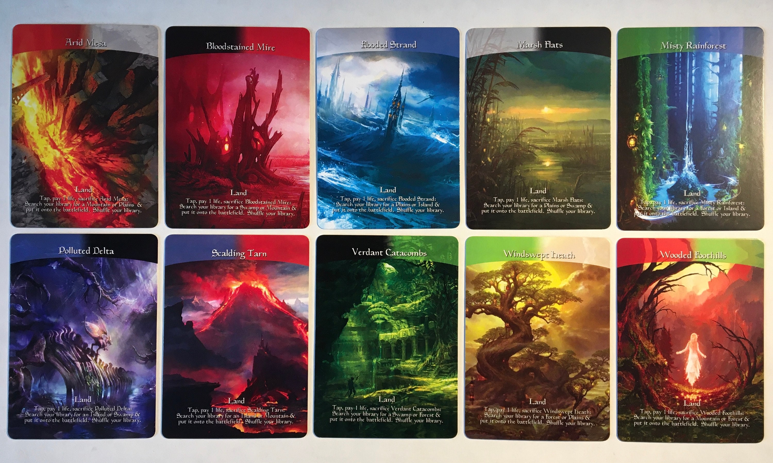 フェッチランド セット #2 - フルアート - 統率者戦 Edh/cEDH 用 MTG