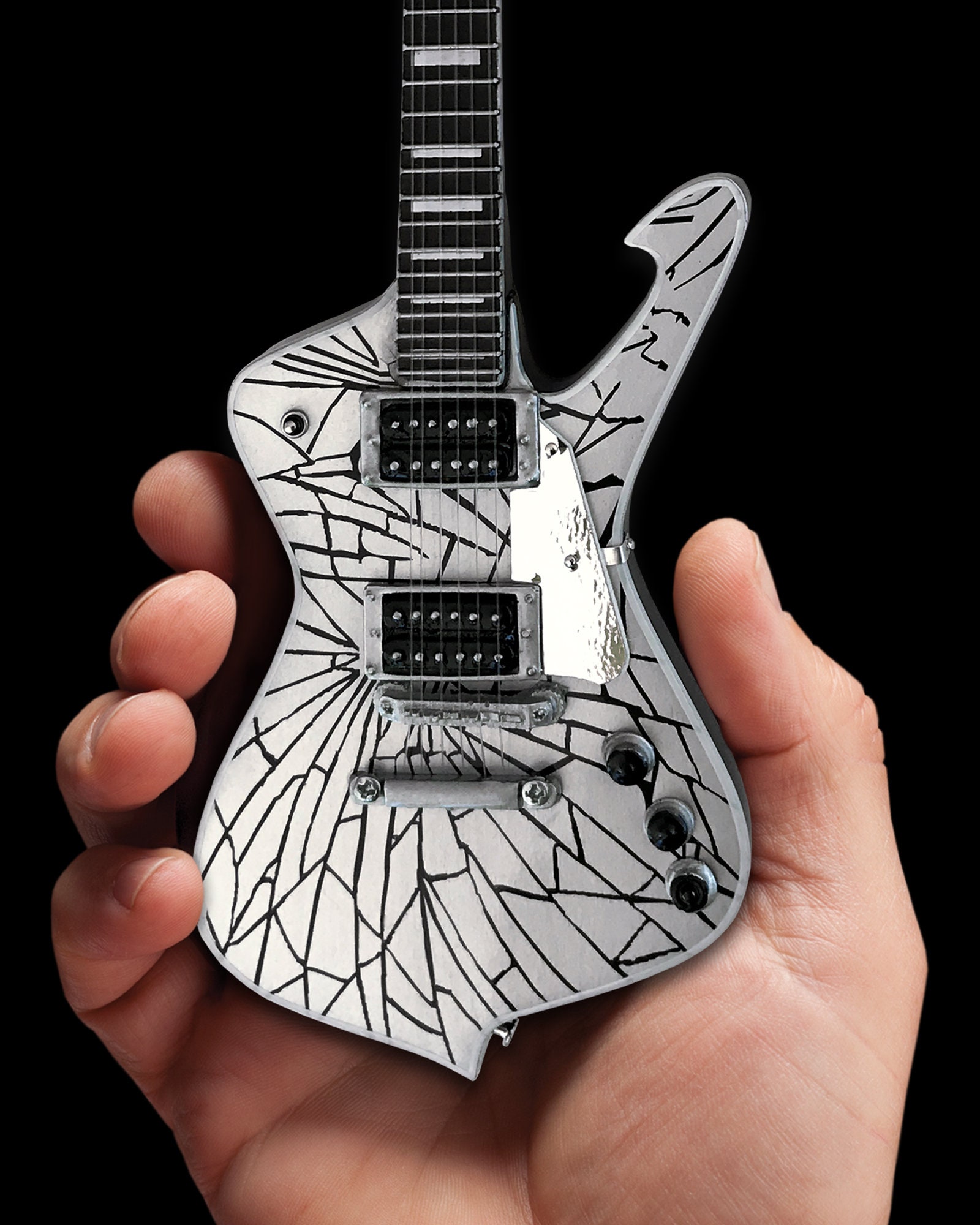 KISS Collectible Paul Stanley Cracked Mirror Iceman Guitar