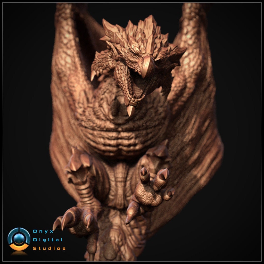 リオレウス ジオラマ STL、3D 印刷可能なモンスター ハンター ジオラマ