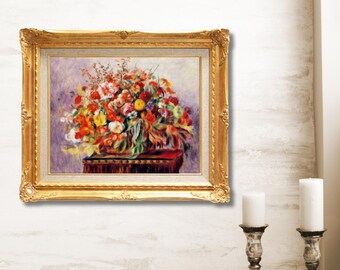 春の花束 - ピエール＝オーギュスト・ルノワールの手描き油絵複製