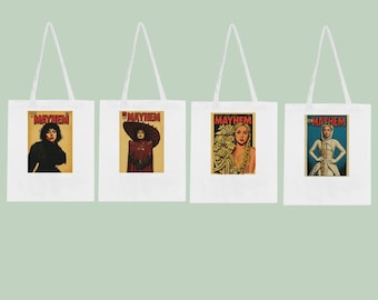 Organic Cotton Eco Tote Bag: Mayhem Ball Opera Haus Graphic Design