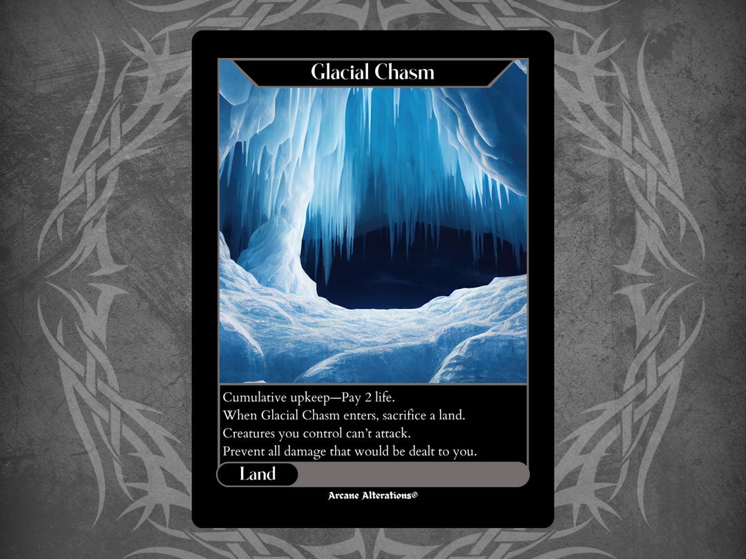 Glacial Chasm - Full Art Custom Card - Etsy Australia