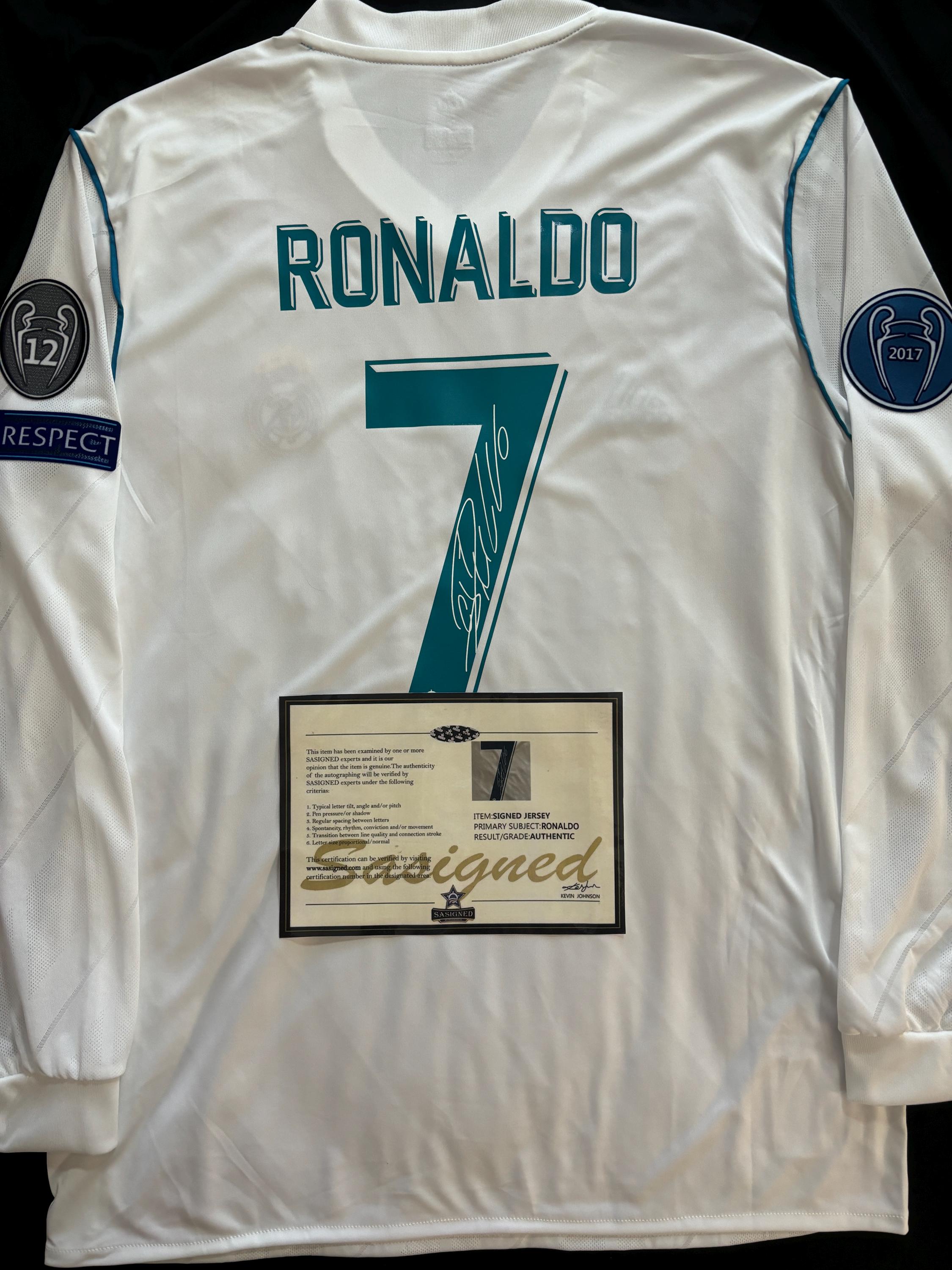 Cristiano Ronaldo SIGNED Real Madrid 2017 UCL Shirt/jersey +COA