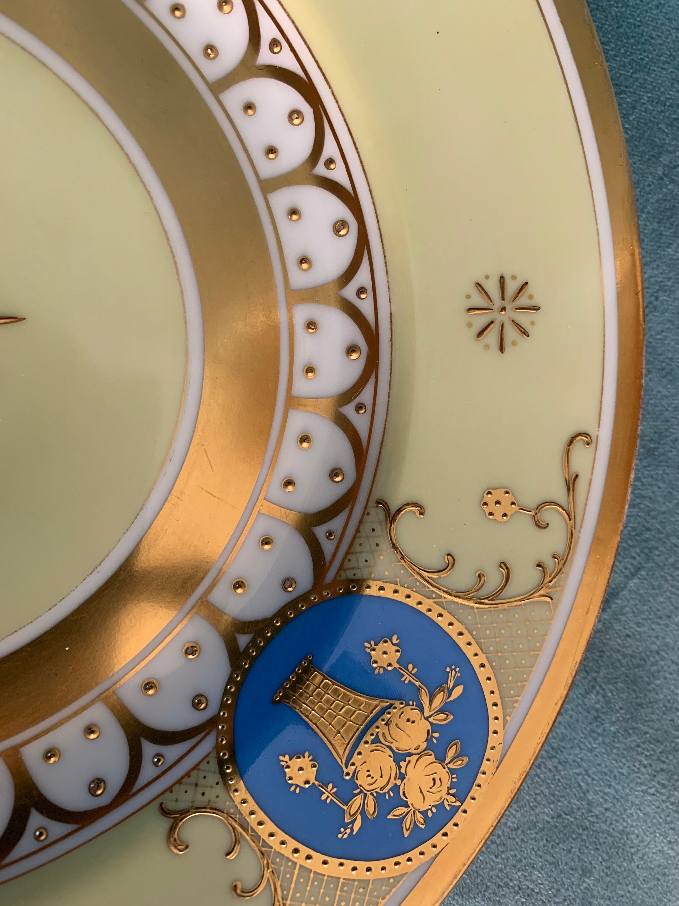 Vintage Pirkenhammer Czechoslovakia Porcelain Cabinet Plate Dinner