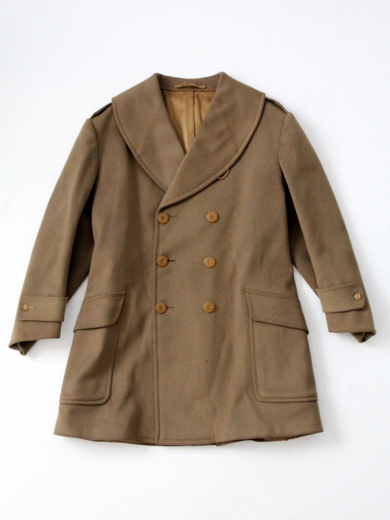 Vintage US Army Officer Coat, WWII Mackinaw Wool Coat - Etsy