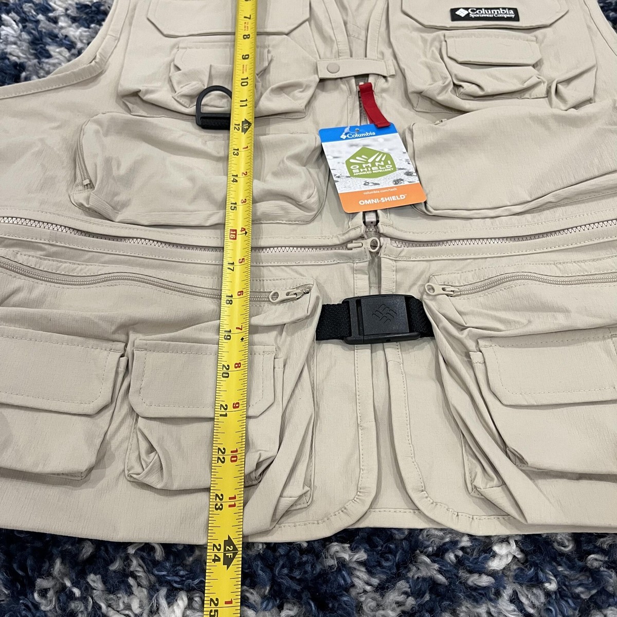 Men's Columbia Field Creek Big Horn Vest L Large Ancient Fossil