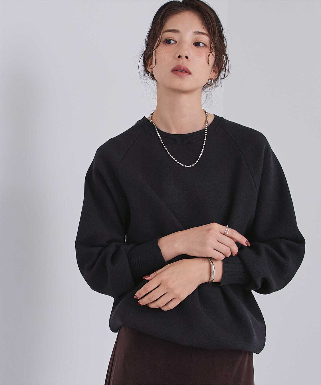 AEWEN MATOPH＞バルーンコンビ 二ットプルオーバー ‐ ウォッシャブル