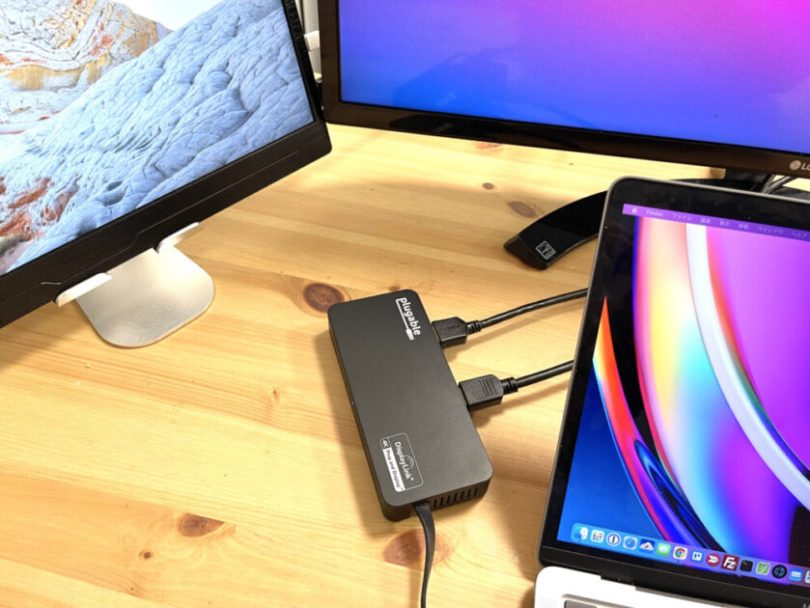 Plugable USBC-6950UE M1チップ搭載Macもトリプルディスプレイ化できる