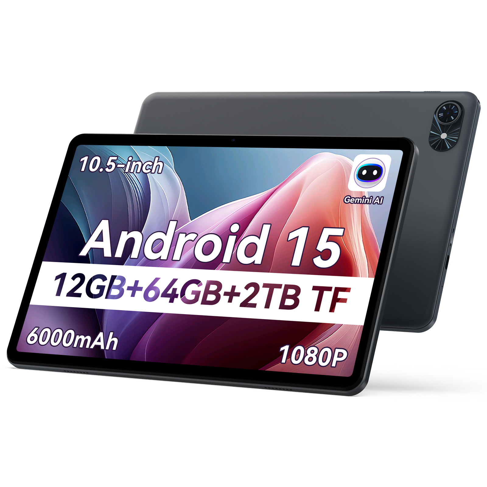 Tabwee Tablet 2025 Latest Android 15 Tablets T80, 10.5 inch Tablet