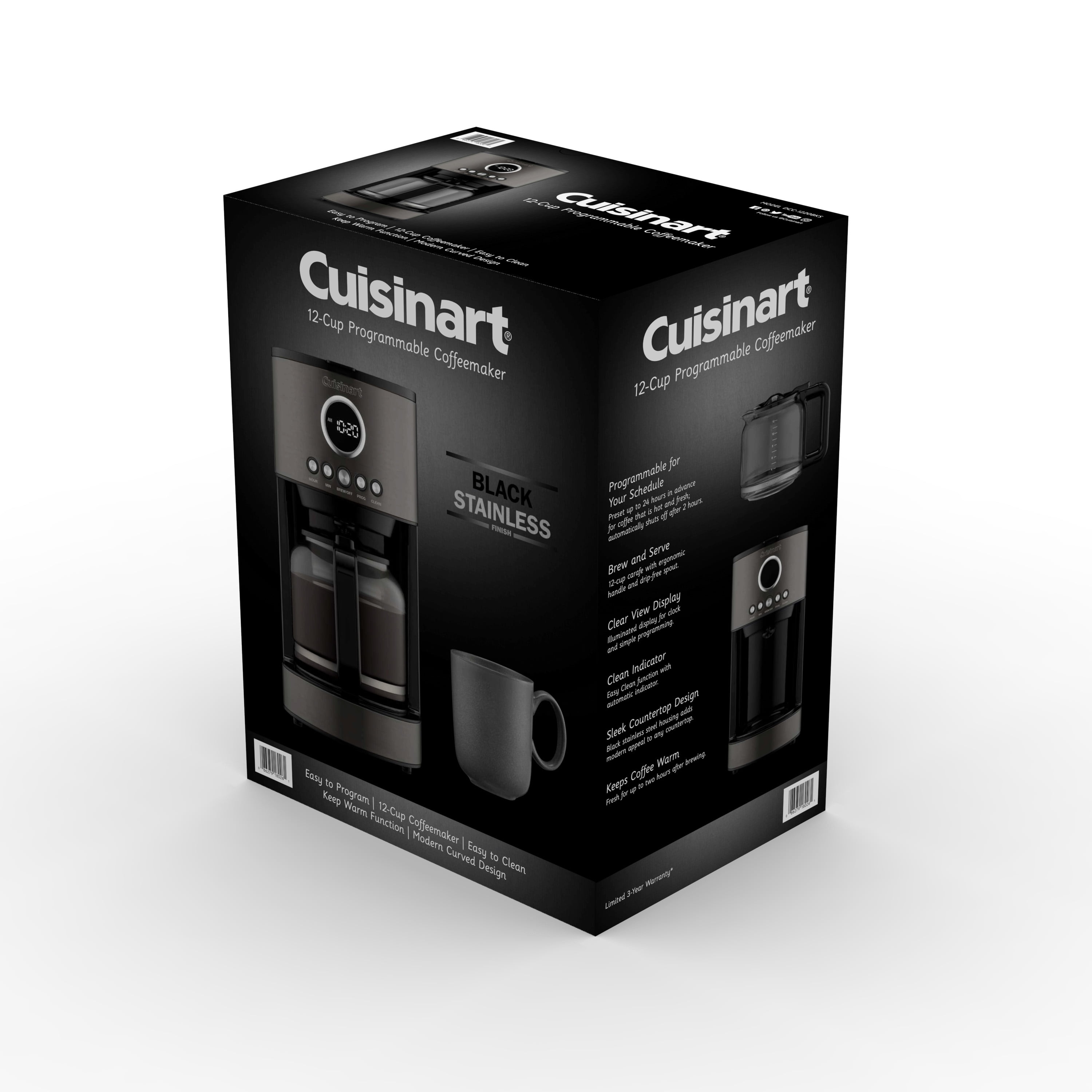 Cuisinart 12 Cup Programmable Coffeemaker, Auto Drip, Stainless
