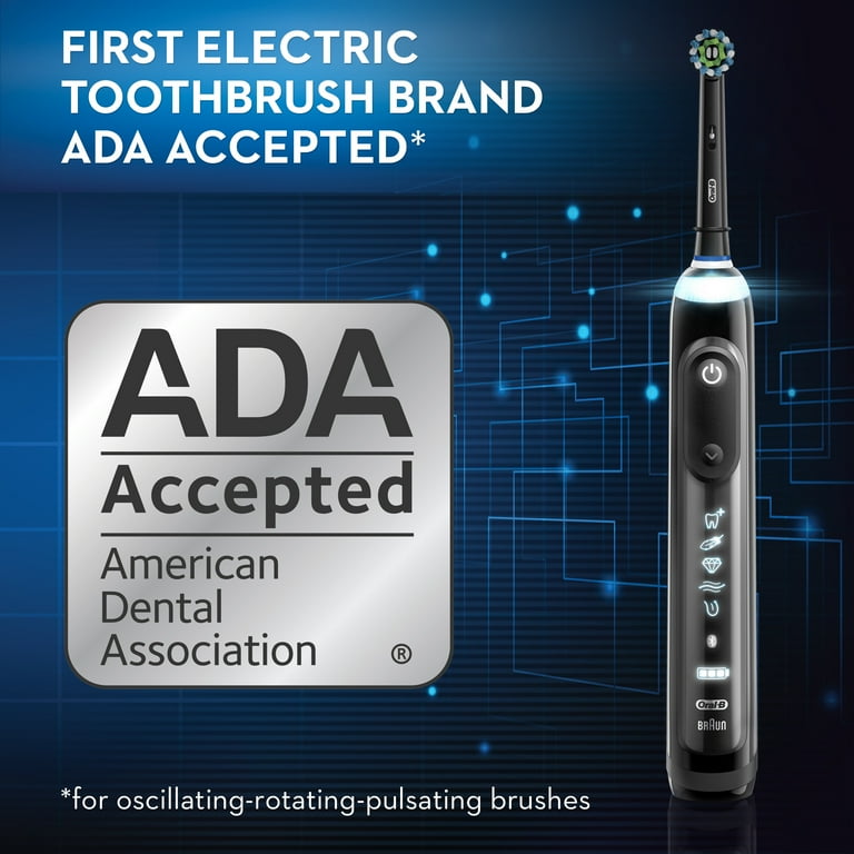 Oral-B Genius 8000 Electronic Toothbrush, Black, LED SmartRing, 6