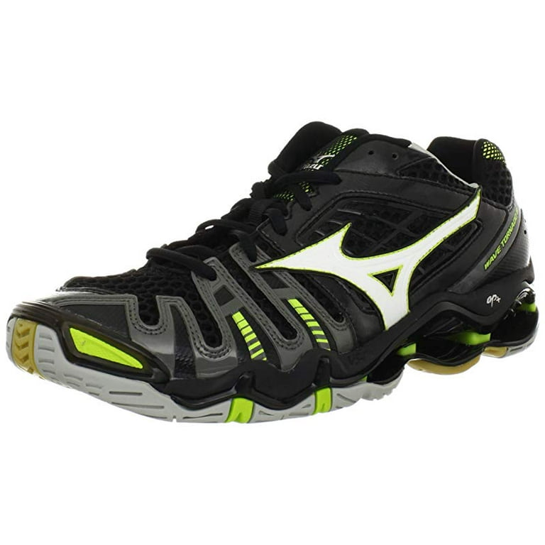 Mizuno Men's Wave Tornado 8 Volleyball Shoe, Black/White, 15 D US