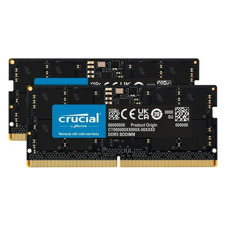 Crucial 32GB DDR5 SDRAM Memory Kit 2x16GB 5600 MHz Unbuffered ECC