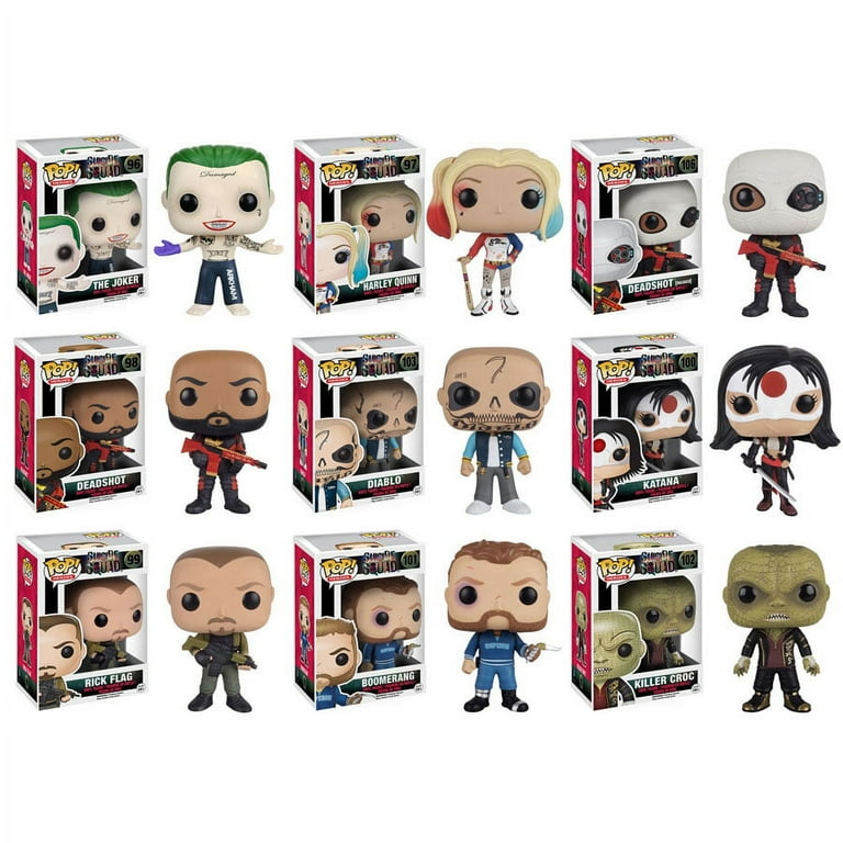 Funko POP! Suicide Squad - Vinyl Figures - SET OF 9 (Joker, Harley