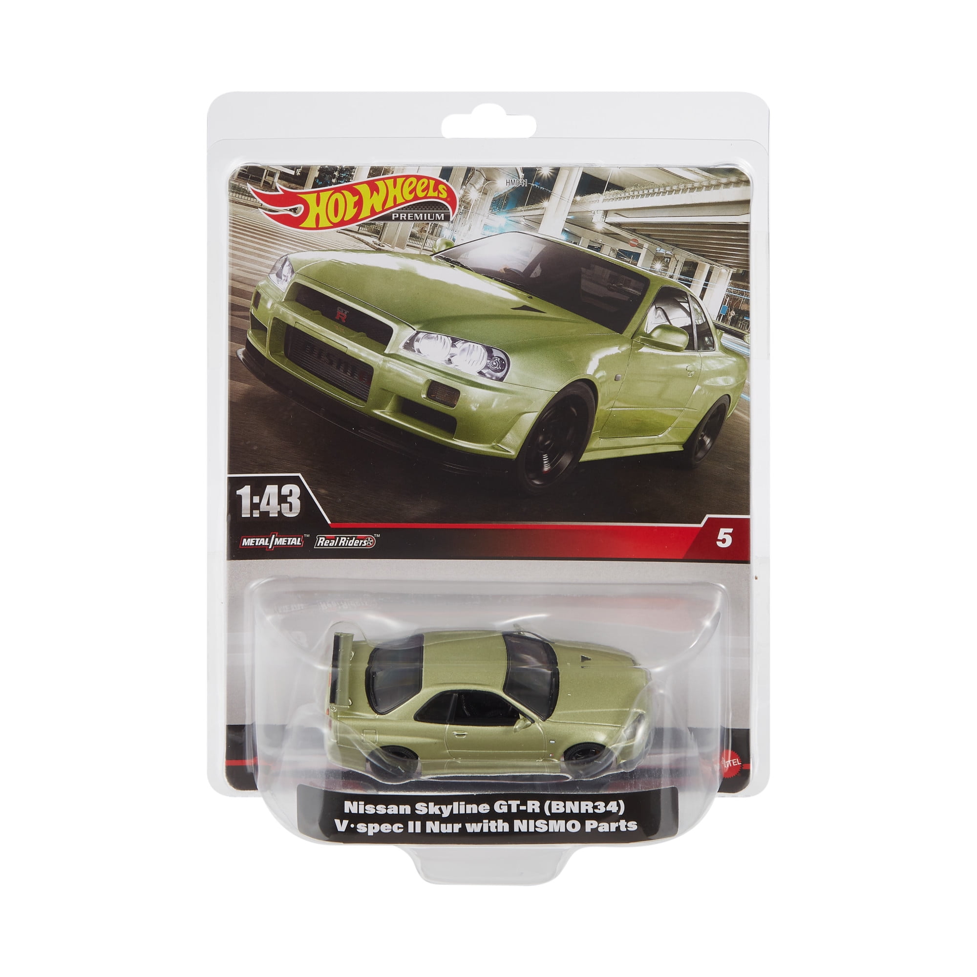 Premium Hot Wheels Real Riders Die-Cast Nissan Skyline GT-R V-Spec