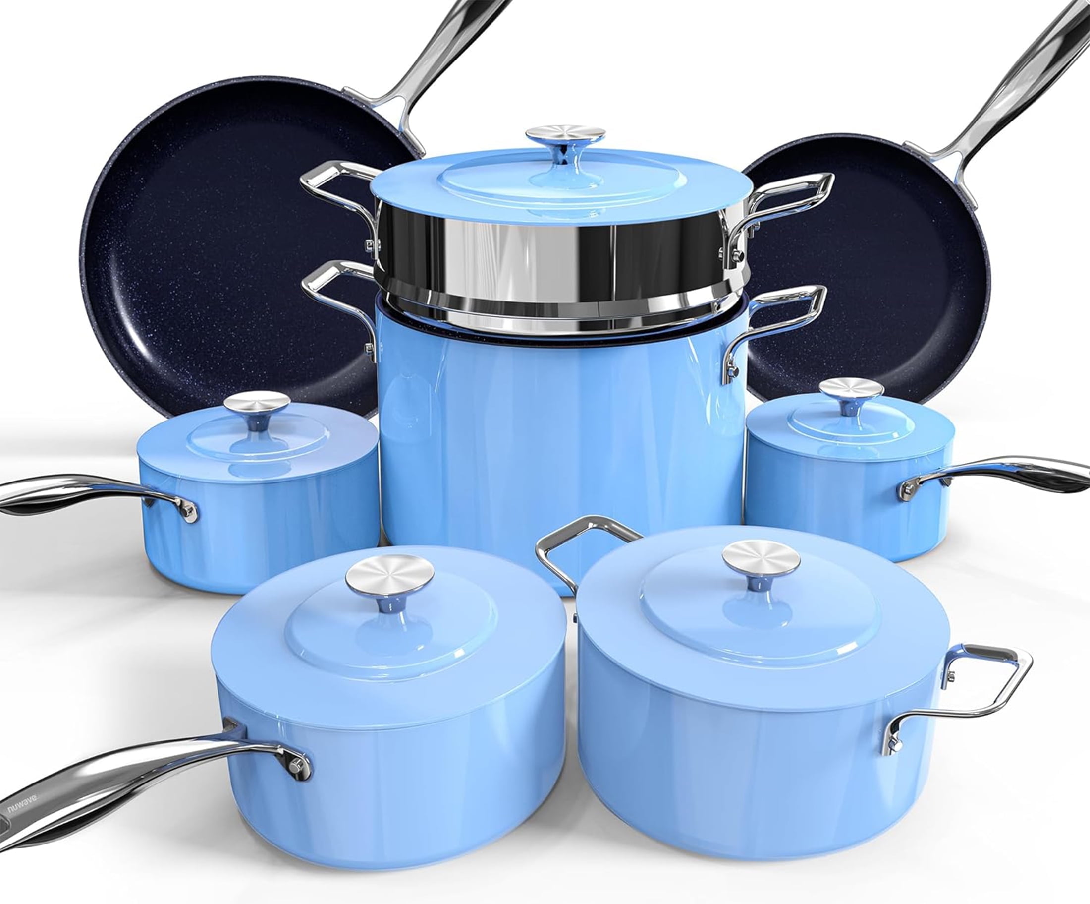 Nuwave Lux Pots and Pans Set Ultra Nonstick, Healthy G10 Duralon