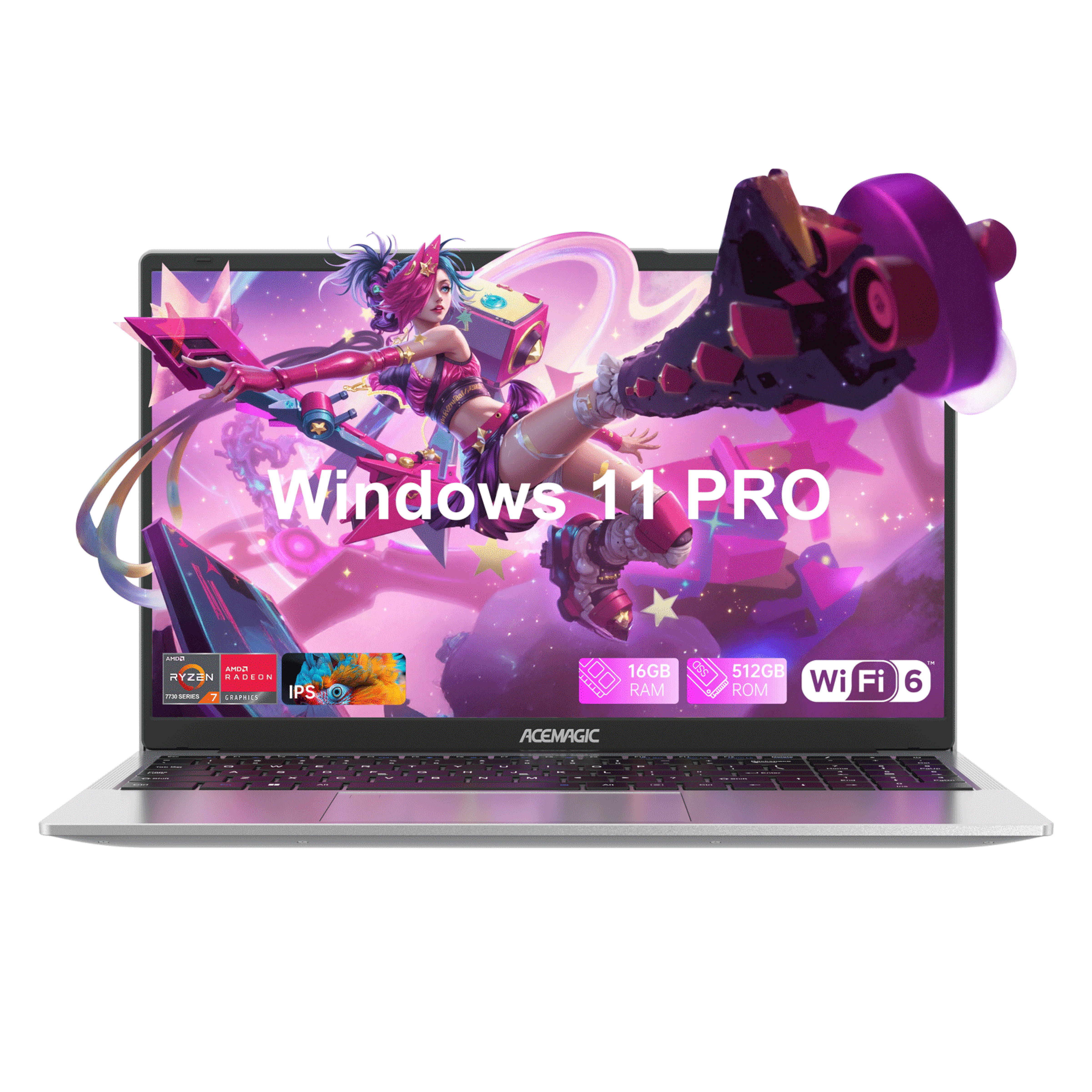 NIPOGI AX16pro 16.1 FHD Gaming Laptop, AMD Ryzen 7 5700U, 16GB RAM