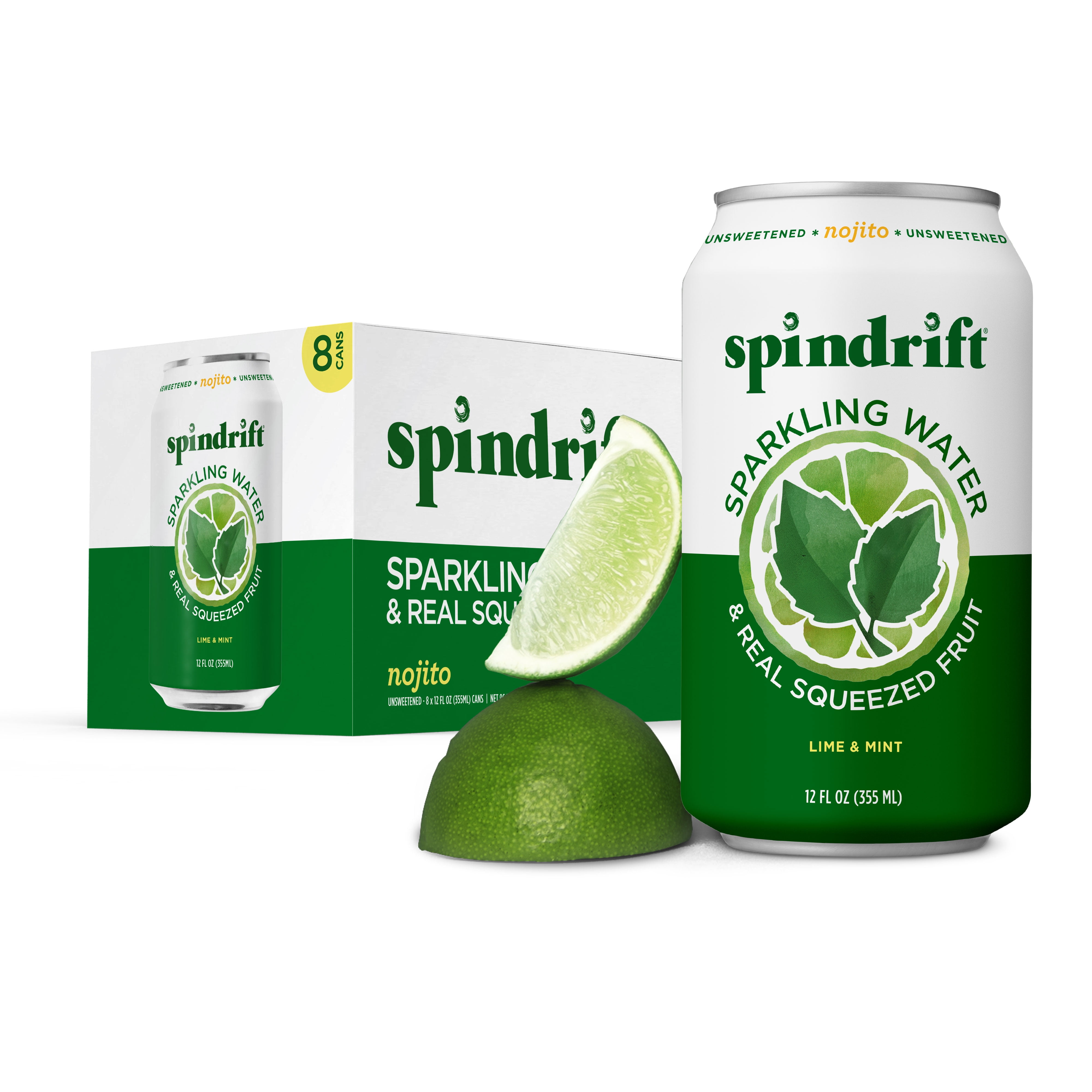 Spindrift Sparkling Water Nojito Lime and Mint - Walmart.com