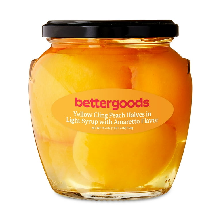 bettergoods Yellow Cling Peach Halves in Light Syrup, 20 oz